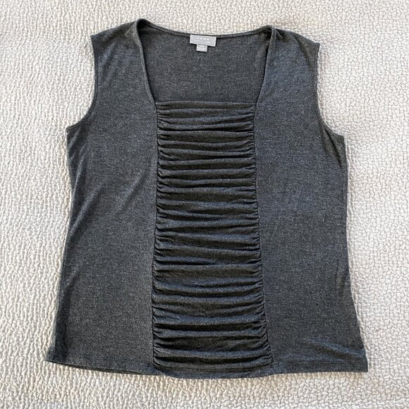 Jana - Sleeveless Square Neck Ruffle Tank - Picture 2 of 6